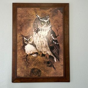 MCM Owl Print on Wood